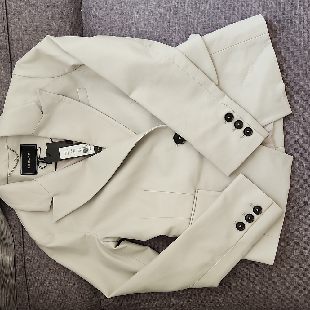 New vegan leather jacket. Color Stone size XS